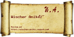 Wischer Anikó névjegykártya